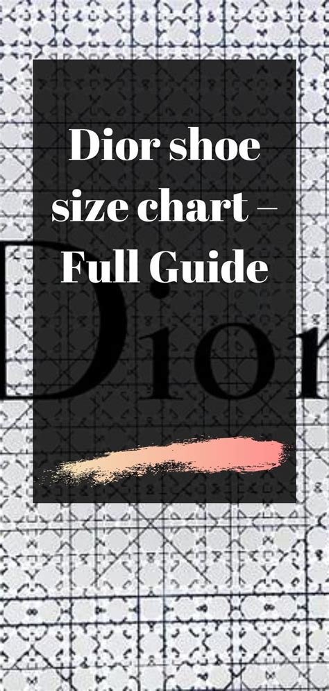 Dior size chart